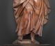 Antike Holz - Figur Hl.  Petrus Mit Schlüssel Auf Geschnitztem Sockel,  88cm Riesig Skulpturen & Kruzifixe Bild 2