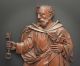 Antike Holz - Figur Hl.  Petrus Mit Schlüssel Auf Geschnitztem Sockel,  88cm Riesig Skulpturen & Kruzifixe Bild 3