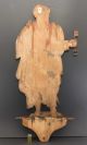 Antike Holz - Figur Hl.  Petrus Mit Schlüssel Auf Geschnitztem Sockel,  88cm Riesig Skulpturen & Kruzifixe Bild 7