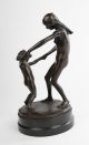 Bronze Skulptur Arthur Lewin - Funcke Spielende Kinder Um1906 1900-1949 Bild 2