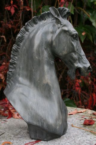 Pferde - Büste Hengst / Skulptur,  Steinfigur Weihnachts - Rabatt - Aktion Bild
