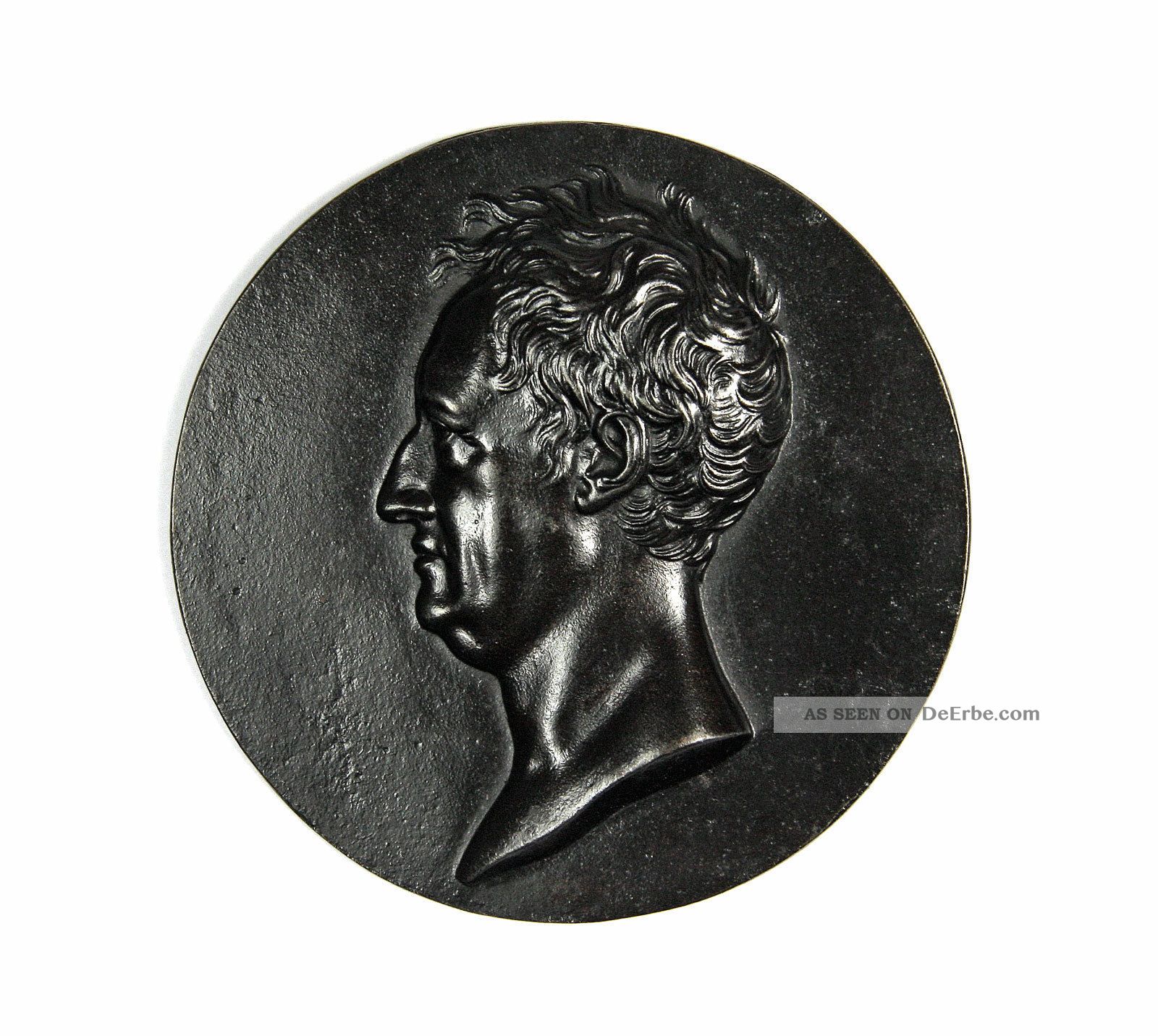 Goethe Berliner Eisen Medaillon Kpeg Posch Um 1810 Plakette Cast Iron Eisen Bild