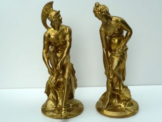 2 Antike Metall Figuren,  Historismus,  Mars Und Venus,  Um 1880 Bild