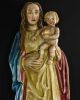 Alte Holz - Madonna Mit Jesuskind,  Hl.  Maria,  Farbig Gefasst,  Schöne Gesichter Skulpturen & Kruzifixe Bild 3