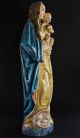 Alte Holz - Madonna Mit Jesuskind,  Hl.  Maria,  Farbig Gefasst,  Schöne Gesichter Skulpturen & Kruzifixe Bild 5