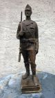 Kuk Soldat Figur 1914 - 1.  Weltkrieg Künstler M.  G.  - Kaiserhymne Auf Sockel 1900-1949 Bild 1