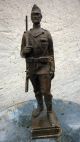 Kuk Soldat Figur 1914 - 1.  Weltkrieg Künstler M.  G.  - Kaiserhymne Auf Sockel 1900-1949 Bild 2
