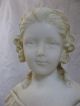 Alabaster - Mädchenbüste Büste Signiert Römhild Hofkunstanstalt Kochendörfer 1900-1949 Bild 1
