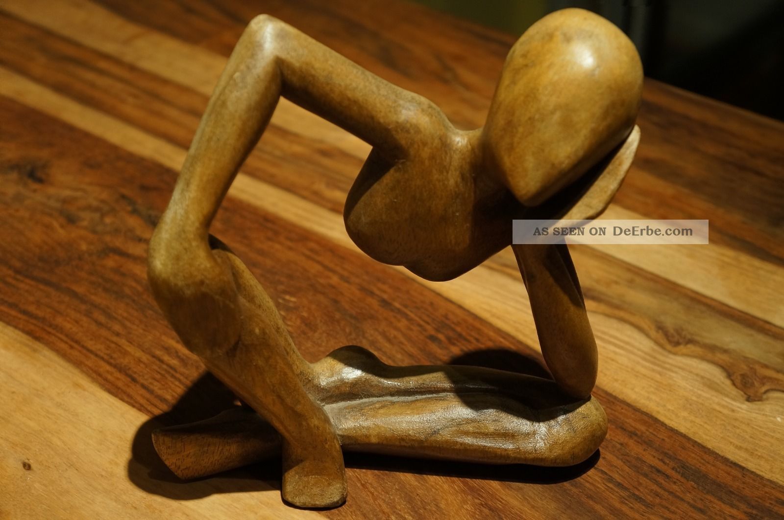 No Body Holz Skulptur Kunst Feng Shui Denker Figur Ohne Bauch Ab 2000 Bild