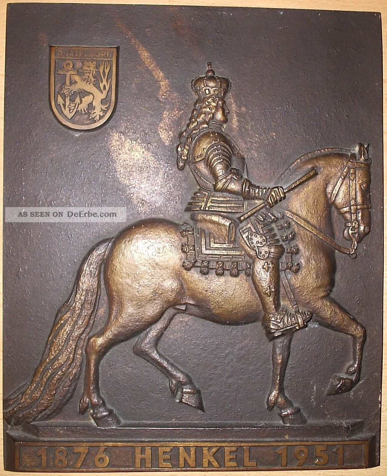 Bronzetafel 75 Jahre Henkel,  DÜsseldorfjan Wellem,  Bronze Bronze Bild
