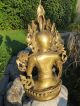 Große Weiße Tara Budda Statue Figur Bronze Ca.  80 Jahre Alt - Seltene Rarität 1900-1949 Bild 3