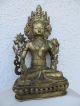 Große Weiße Tara Budda Statue Figur Bronze Ca.  80 Jahre Alt - Seltene Rarität 1900-1949 Bild 5