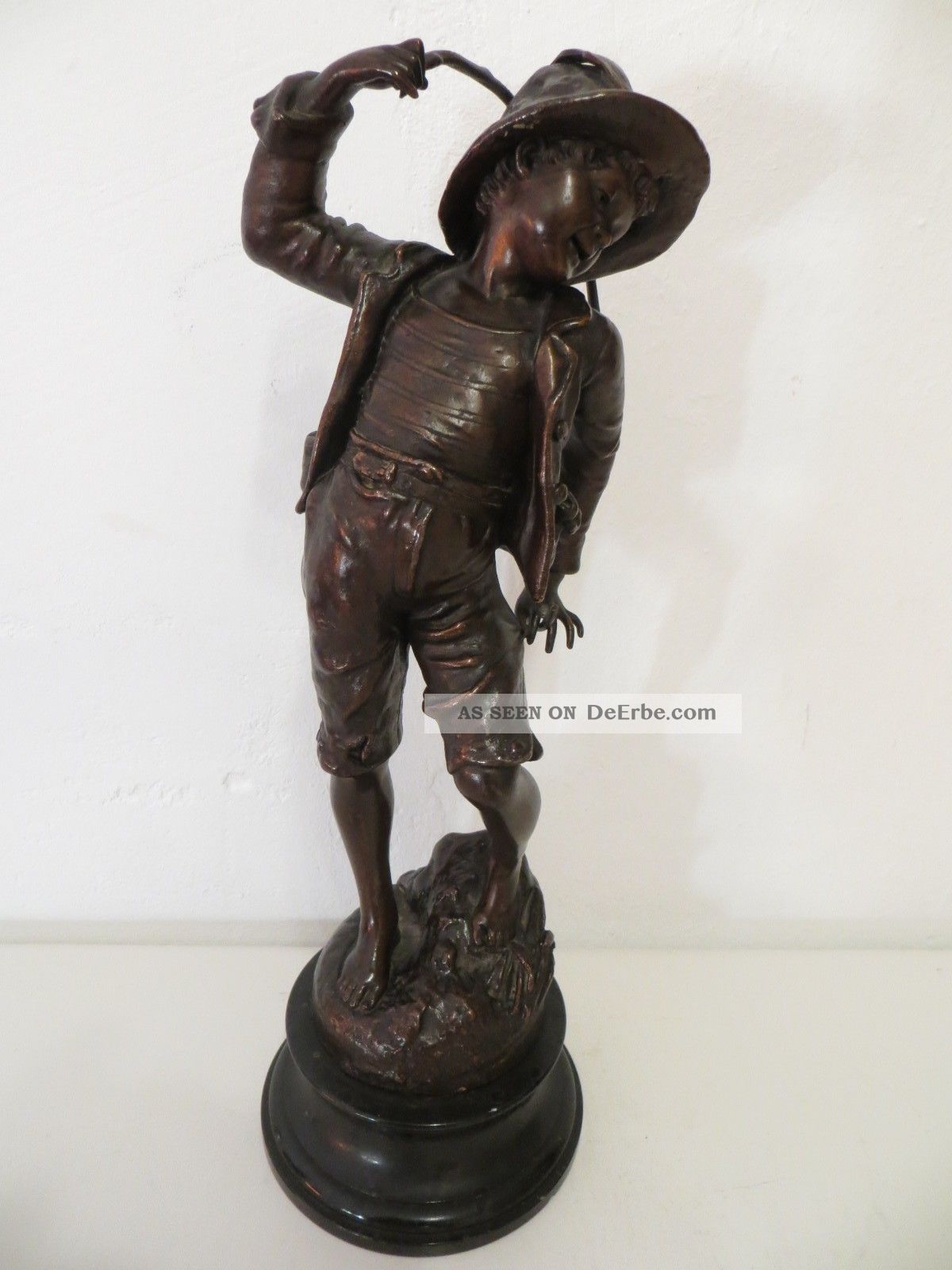 Jugendstilfigur - Plastik - In Kupfer Gearbeitet - Signiert - A.  Mayer - 27,  5 Cm - Art.  1194 1900-1949 Bild