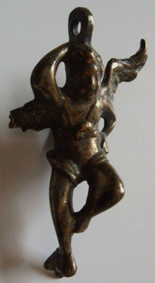 Rar Uralter Bronze Bzw.  Messing Engel Um 1800 Angelot En Laiton Bild