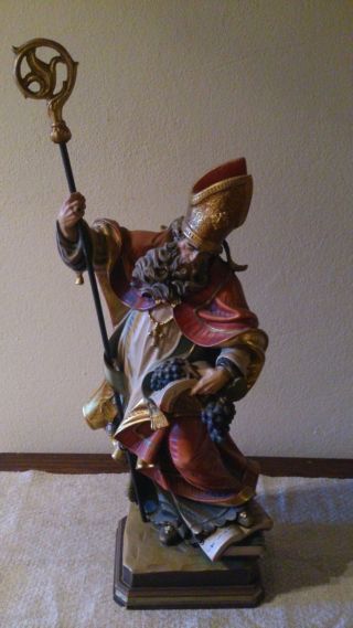 Heiligenfigur / Figur Des Heiligen Urban,  Geschnitzt & Gefaßt Bild