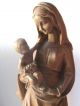 Große Originale Holzschnitzerei Aus Tirol 53cm Maria Mit Kind Skulptur Holzfigur Skulpturen & Kruzifixe Bild 1
