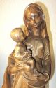 Große Originale Holzschnitzerei Aus Tirol 53cm Maria Mit Kind Skulptur Holzfigur Skulpturen & Kruzifixe Bild 3