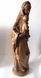 Große Originale Holzschnitzerei Aus Tirol 53cm Maria Mit Kind Skulptur Holzfigur Skulpturen & Kruzifixe Bild 4