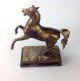 Pferd Bronze Marmor Statue Figur Sockel Horse Antik Vintage Bronze Bild 3