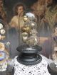 French Shabby Chic Glas Dom Flammende Herzen Votivgaben Gloche Globe Reliquie 1900-1949 Bild 8