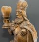 König Gambrinus Auf Bierfass,  Erfinder Bierbrauerei,  Antike Holz - Skulptur 54 Cm Alte Berufe Bild 9