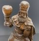 König Gambrinus Auf Bierfass,  Erfinder Bierbrauerei,  Antike Holz - Skulptur 54 Cm Alte Berufe Bild 11