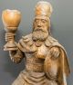 König Gambrinus Auf Bierfass,  Erfinder Bierbrauerei,  Antike Holz - Skulptur 54 Cm Alte Berufe Bild 3