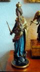 Barock Mondsichel Madonna Mit Jesuskind 1750/1770,  Holzgeschnitzt Und Gefasst. Skulpturen & Kruzifixe Bild 1