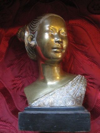 Geishabüste Kaltbemalte Bronze Graviert Sig.  Und Gemerkt Um 1880 - 90 Rrrrrr Bild