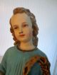 Jesusknabe Jesuskind - Seltene Antike Gipsfigur Heiligenfigur Nazarenerstil Skulpturen & Kruzifixe Bild 1