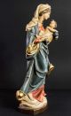 Sehr Schöne Geschnitzte Holz - Madonna Mit Jesus Christus Knd,  Polychrom Gefasst Skulpturen & Kruzifixe Bild 4