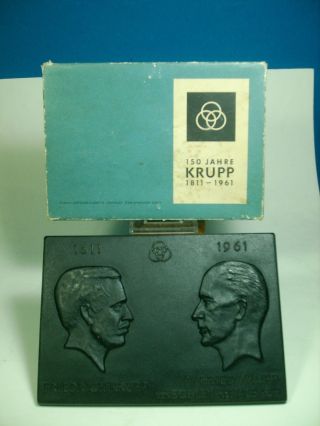 Krupp Essen Kunstguss Reliefplatte 1961 JubilÄum RaritÄt Bild