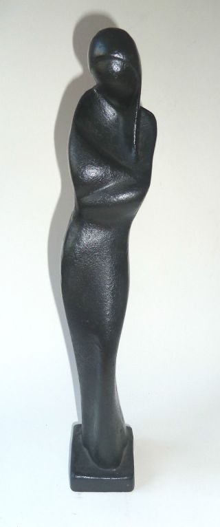 Skulptur,  Plastik Aus Bronze,  Anmutige Frau,  Massiv,  3,  5 Kg,  Groß,  36 Cm, Bild