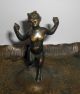 Satyr Faun Silen Figur Bronze Messing Schale Aschenbecher Schmuckschale Um 1900 Bronze Bild 3