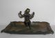 Satyr Faun Silen Figur Bronze Messing Schale Aschenbecher Schmuckschale Um 1900 Bronze Bild 5