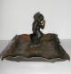 Satyr Faun Silen Figur Bronze Messing Schale Aschenbecher Schmuckschale Um 1900 Bronze Bild 6