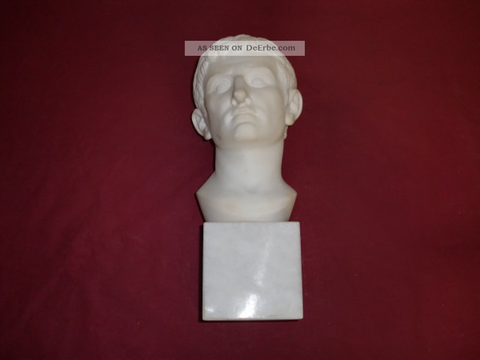 Stein - Oder Marmorbüste Auf Sockel (zwei Teile) 1950-1999 Bild