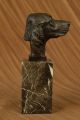 Bronzeskulptur Büste Cockerspaniel Hund Haustier Tier Figur Marmorsockel Ab 2000 Bild 1