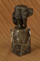Bronzeskulptur Büste Cockerspaniel Hund Haustier Tier Figur Marmorsockel Ab 2000 Bild 2
