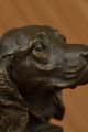 Bronzeskulptur Büste Cockerspaniel Hund Haustier Tier Figur Marmorsockel Ab 2000 Bild 8