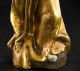 Handgefasster Engel Im Goldenen Gewand Mit Laute,  26 Cm Groß,  1930 Skulpturen & Kruzifixe Bild 1
