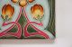 Paar Jugendstil Fliese Kachel,  Art Nouveau Tile,  Tegel Offstein,  Blumen Ornament Nach Form & Funktion Bild 1