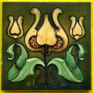 Jugendstil Fliese Kachel,  Art Nouveau Tile Tegel,  Carreau,  Richards,  Tulpe Tulip Bild