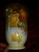 Thomas Jugendstil Seltene Vase La Reine Handgemalt Gelbe Rosen Nach Stil & Epoche Bild 1