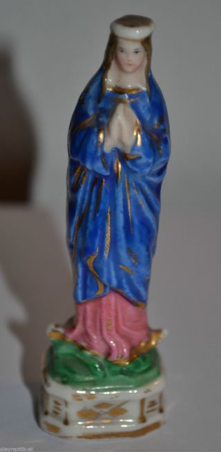 Madonna mit Krone & Jesus Kirchenfigur Shabby Chic Maria Christus Skulptur 