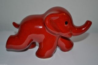 Roter Gmundner Keramik Elefant Aus Den 50er Jahren / Walter Bosse Ära Bild