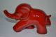 Roter Gmundner Keramik Elefant Aus Den 50er Jahren / Walter Bosse Ära Nach Form & Funktion Bild 1