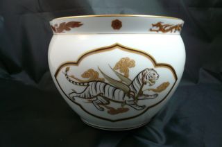 Franklin Okura Japan Vase Cachepot,  Übertopf,  Blumentopf,  Pflanztopf,  Tiger Bild