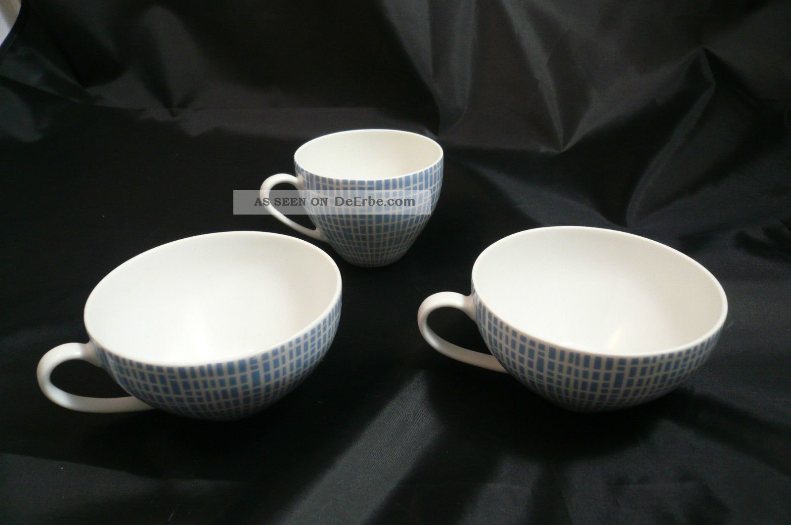 Tassen Untertassen Teetasse Gross Arzberg Form 2000 Bastdekor Blau Mobel Wohnen