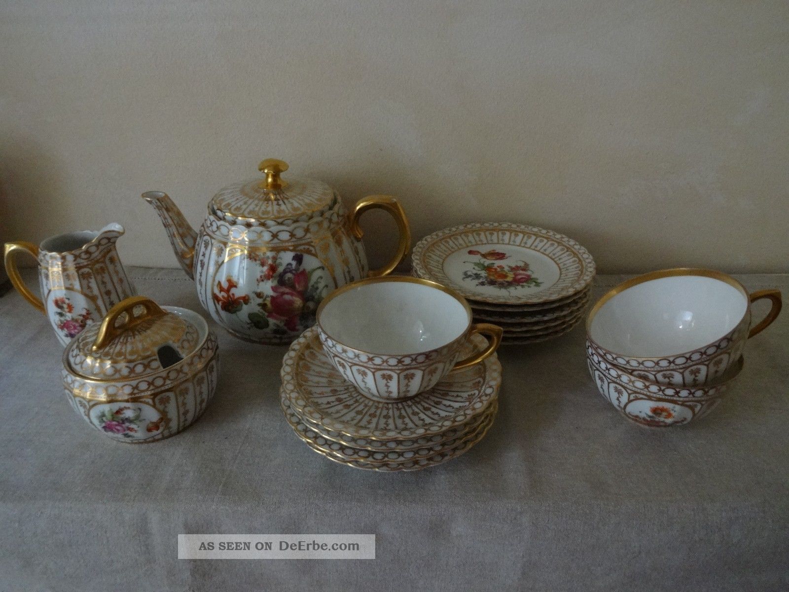 Art Deko Teeservice Bauer & Pfeiffer Württemberg Schorndorf Dekor Ludwigsburg Nach Stil & Epoche Bild